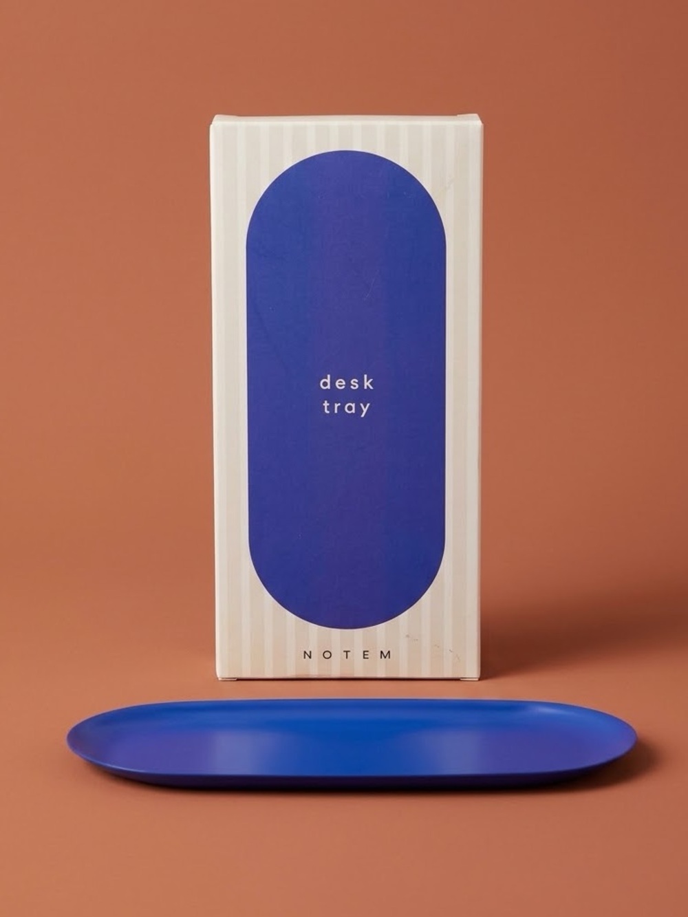 Anthropologie NWT NOTEM Studio LOLA Steel Desk Tray Blue Catchall